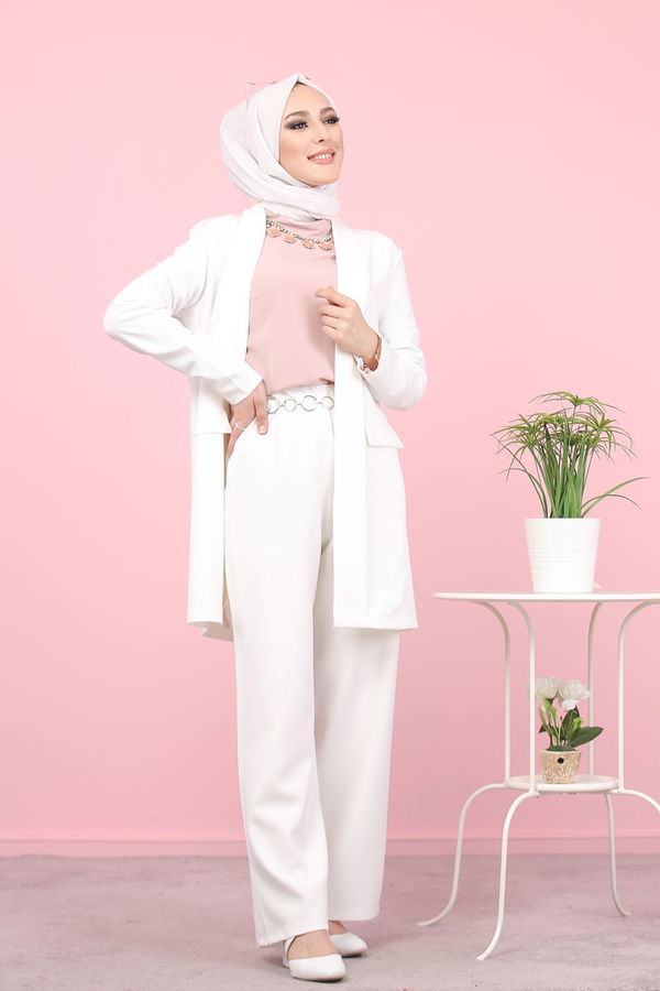 CEKET PANTOLON Beyaz - 8398