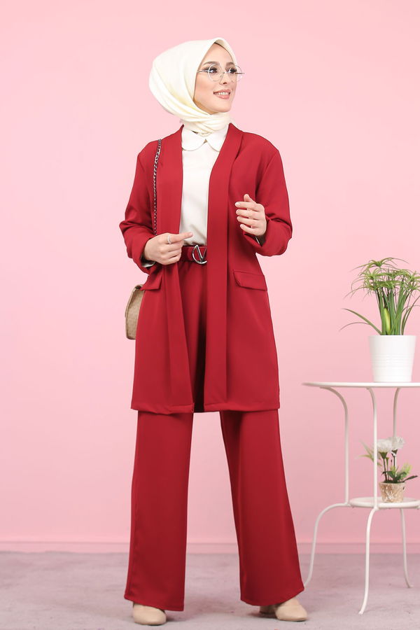 CEKET PANTOLON Bordo - 8398
