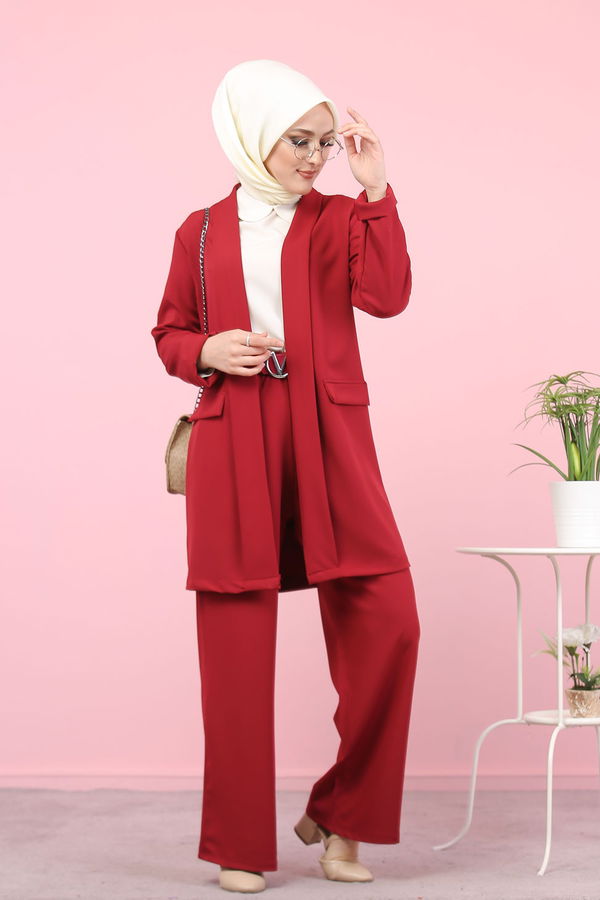 CEKET PANTOLON Bordo - 8398