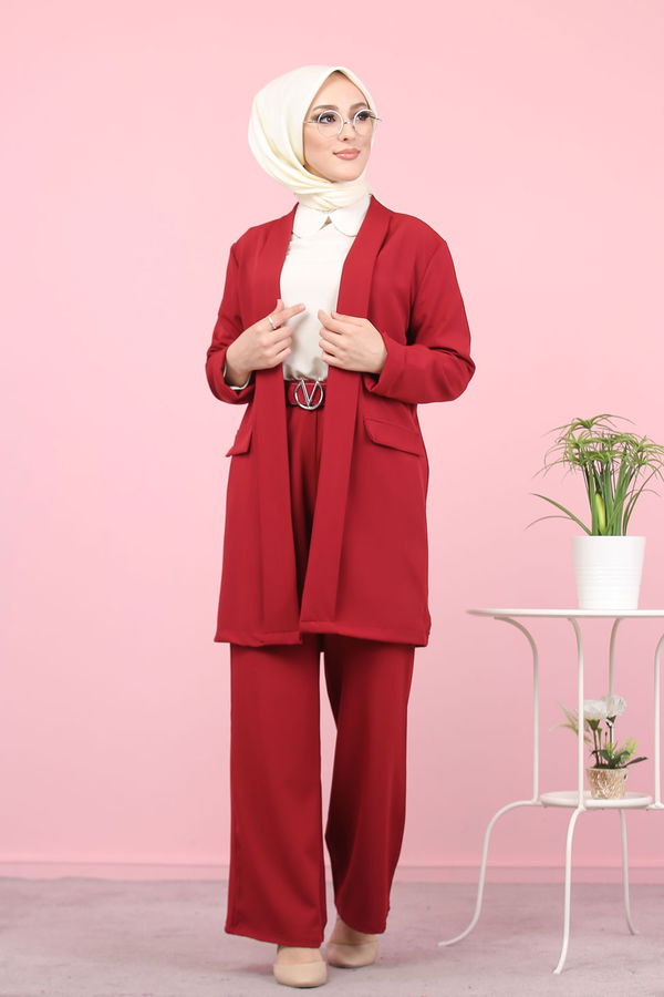 CEKET PANTOLON Bordo - 8398