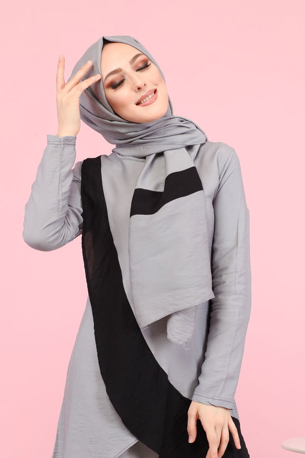 3043 TUNİK PANTOLON ŞAL Gri - 3043 GRİ