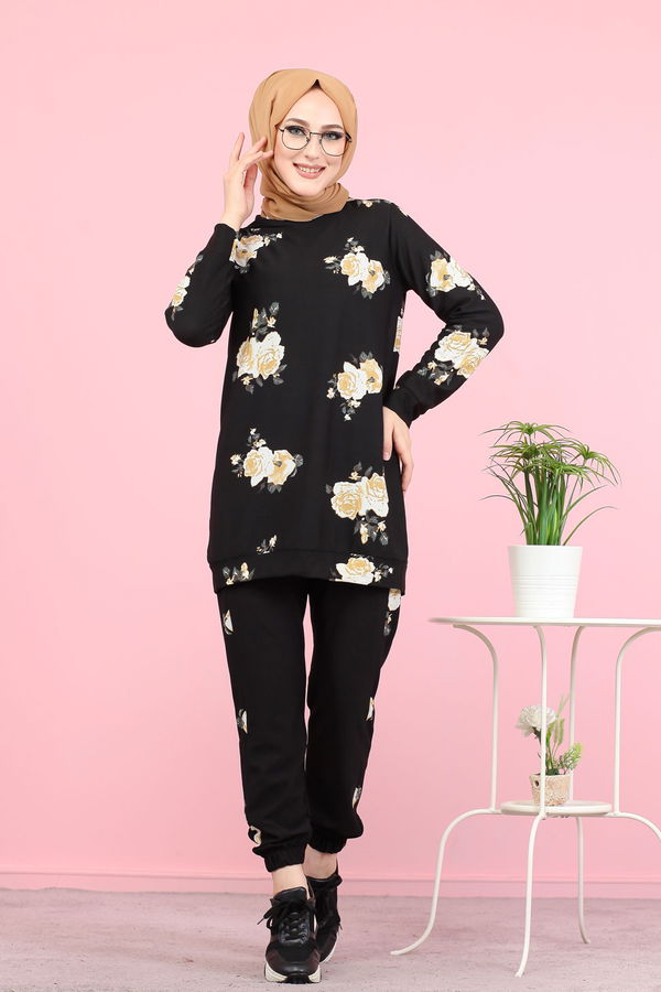 3074 BLUZ TAYT KOMBİN Siyah - 3074