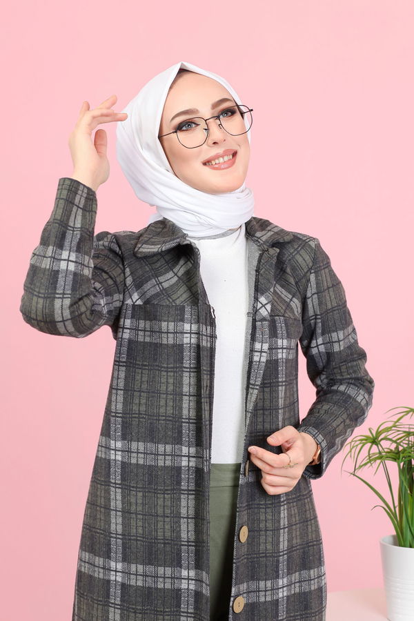 8439 JAKARLI ELBİSE Haki - 8439