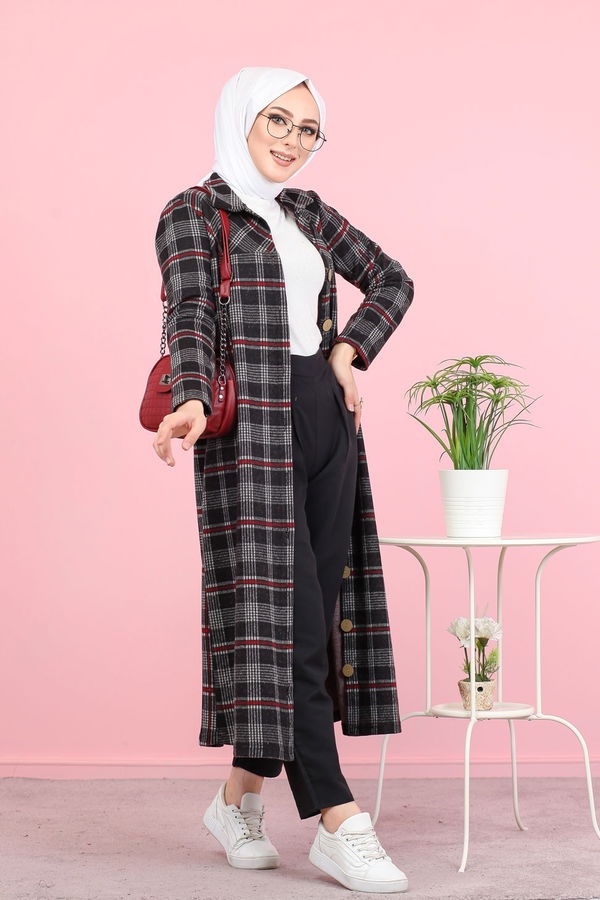 8439 JAKARLI ELBİSE Siyah - 8439 SİYAH