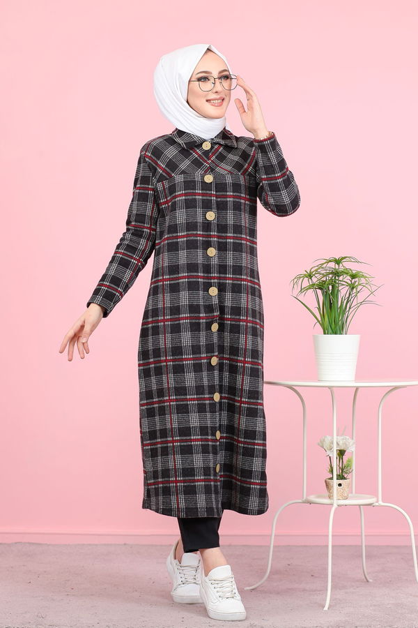 8439 JAKARLI ELBİSE Siyah - 8439 SİYAH