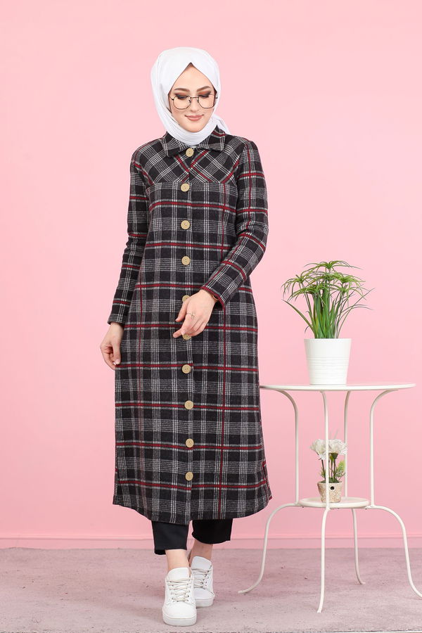 8439 JAKARLI ELBİSE Siyah - 8439 SİYAH