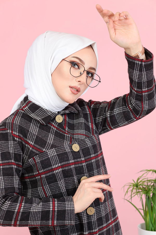8439 JAKARLI ELBİSE Siyah - 8439 SİYAH