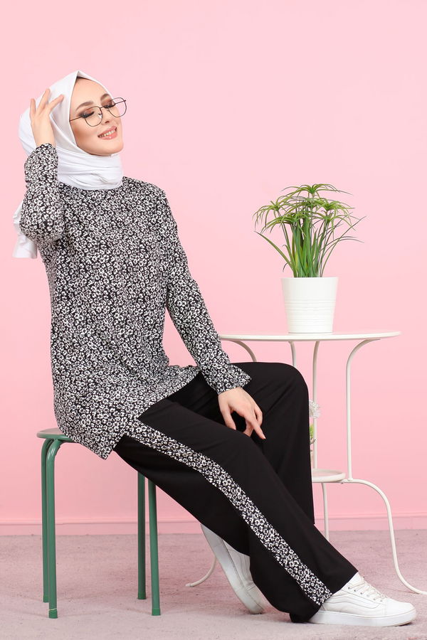 3073 TUNİK PANTOLON Siyah - 3073