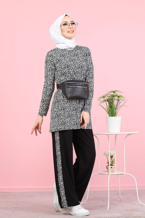 3073 TUNİK PANTOLON Siyah - 3073
