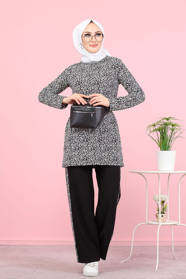 3073 TUNİK PANTOLON Siyah - 3073