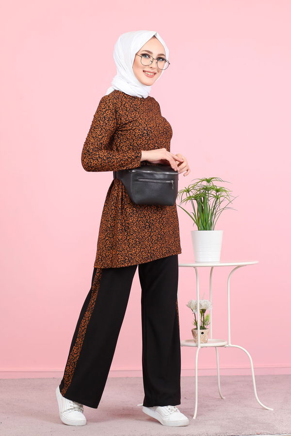 3073 TUNİK PANTOLON Taba - 3073