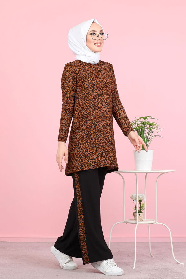3073 TUNİK PANTOLON Taba - 3073
