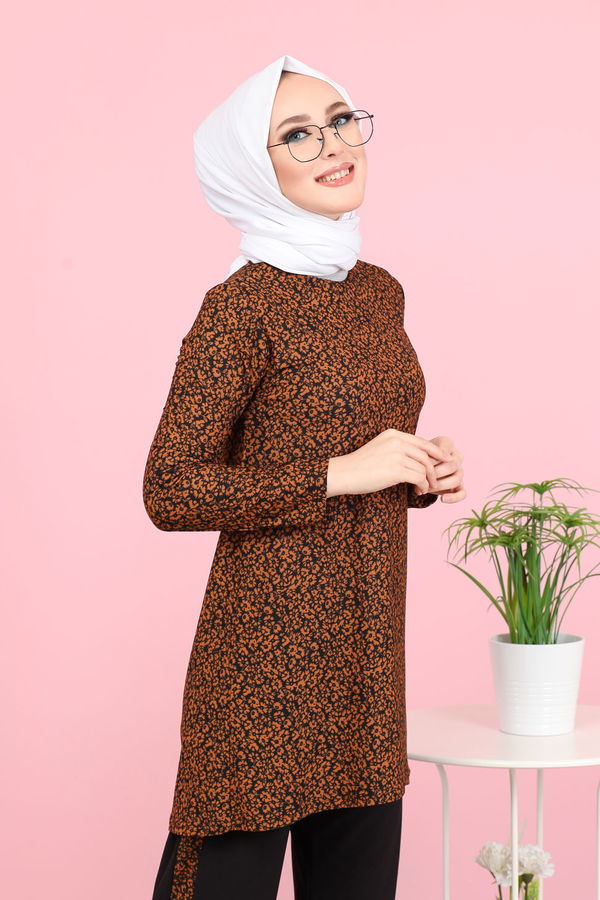 3073 TUNİK PANTOLON Taba - 3073