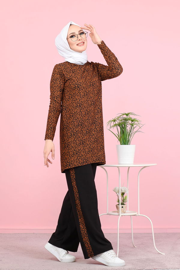 3073 TUNİK PANTOLON Taba - 3073