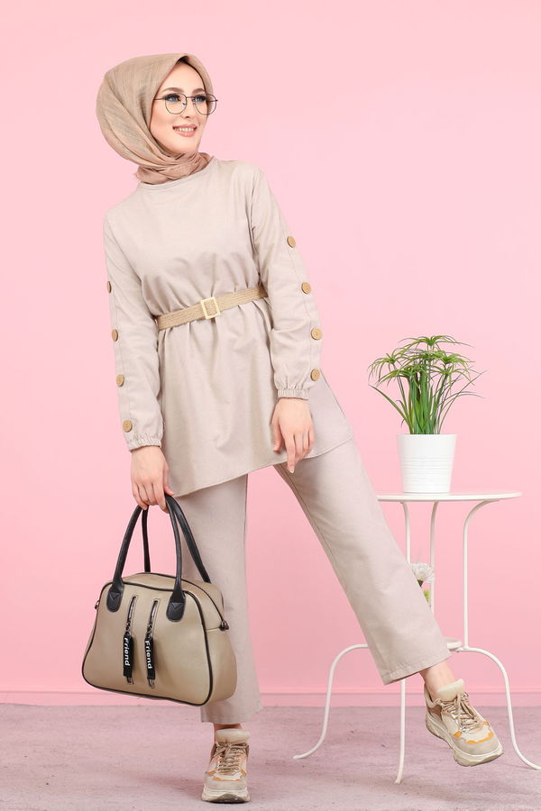 8356 TUNIK PANTOLON Bej - 8356