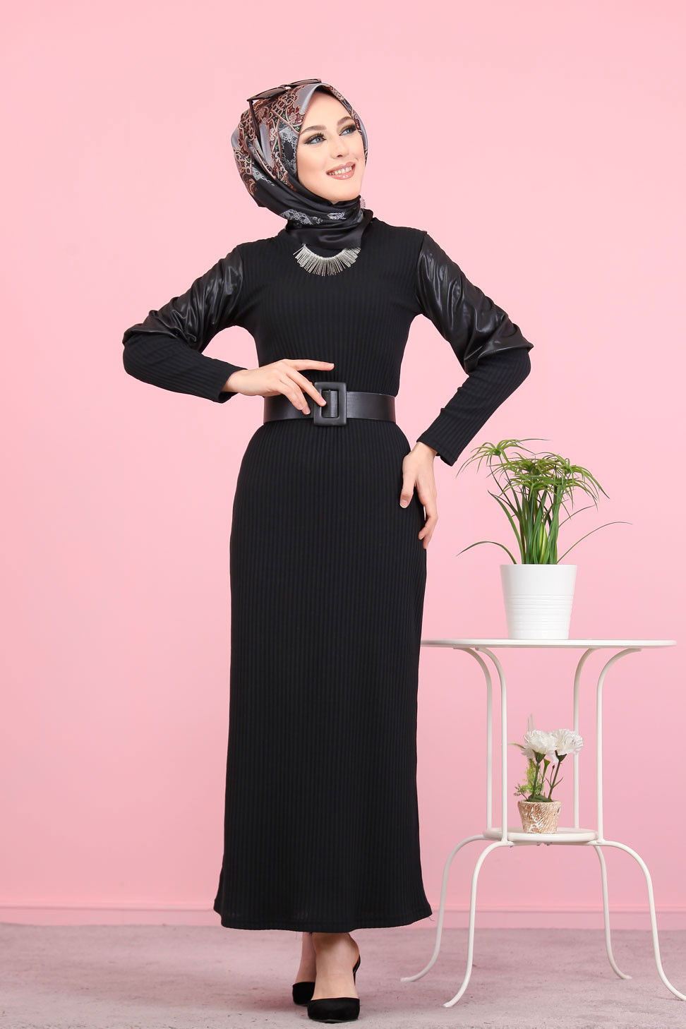 Elbise Siyah Siyah - 1353 SİYAH