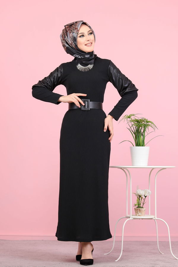 Elbise Siyah Siyah - 1353 SİYAH