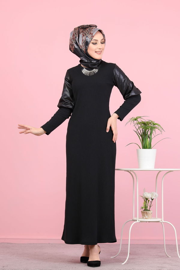 Elbise Siyah Siyah - 1353 SİYAH