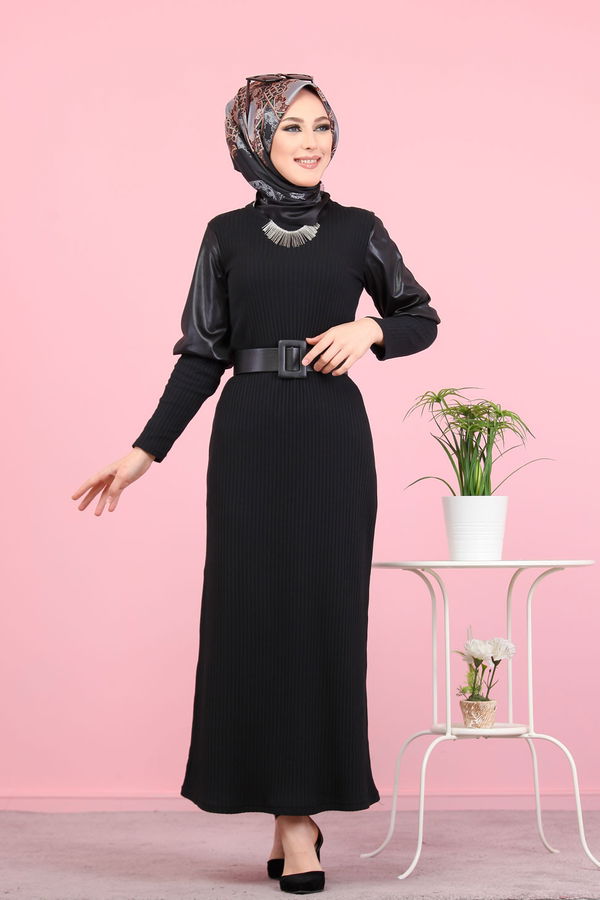 Elbise Siyah Siyah - 1353 SİYAH