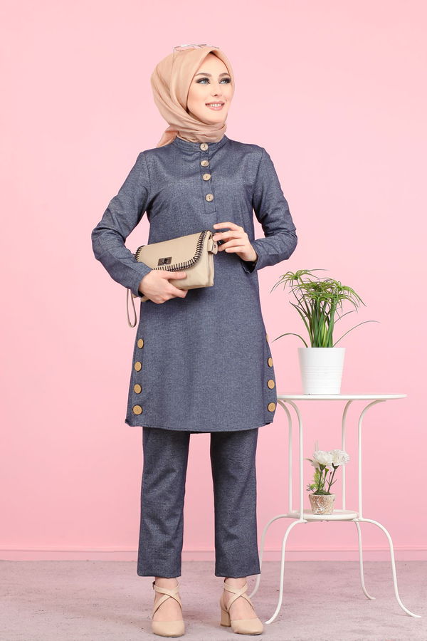 3014 Tunik Pantolon Antrasit - 3014