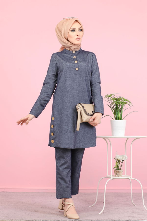 3014 Tunik Pantolon Antrasit - 3014