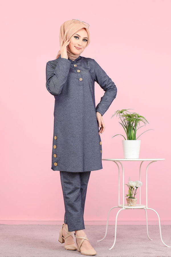 3014 Tunik Pantolon Antrasit - 3014