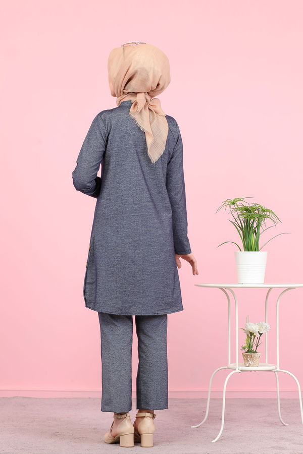 3014 Tunik Pantolon Antrasit - 3014