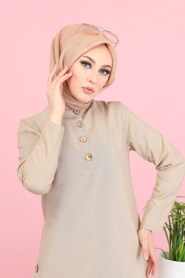 3014 Tunik Pantolon Vizon - 3014 VİZON
