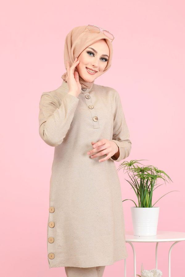 3014 Tunik Pantolon Vizon - 3014 VİZON
