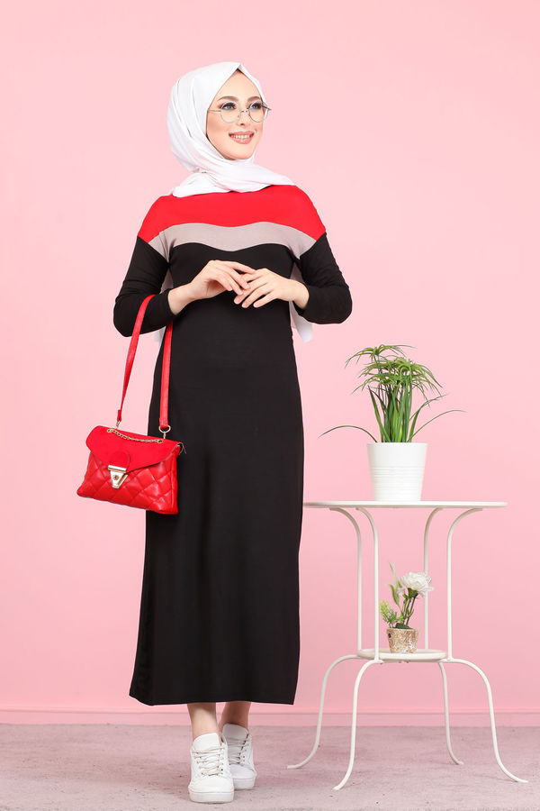 3081 GARNİLİ TUNİK Kırmızı - 3081