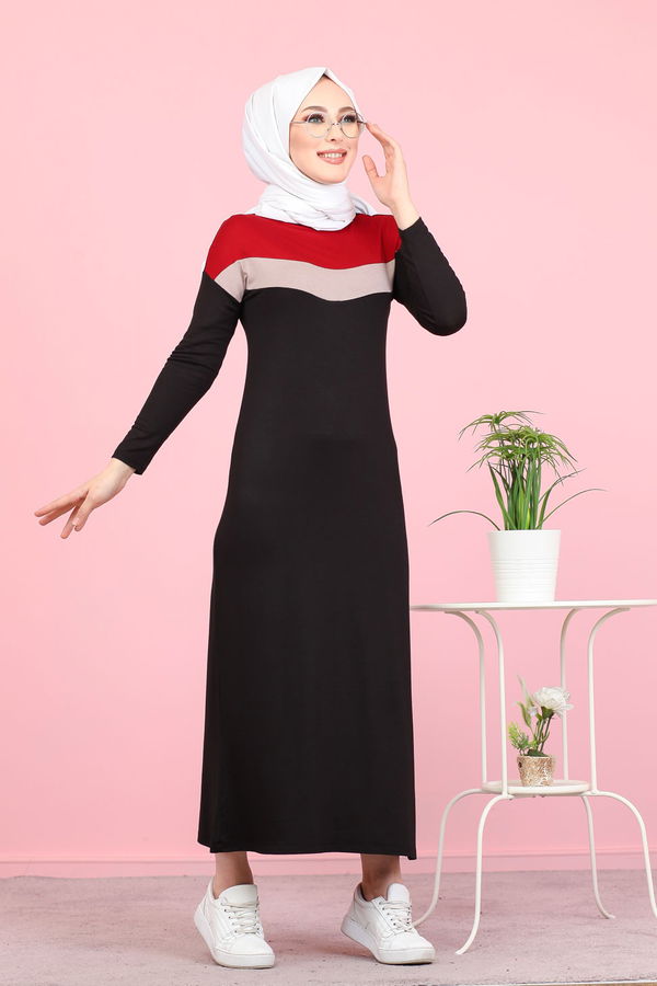 3081 GARNİLİ TUNİK Bordo - 3081