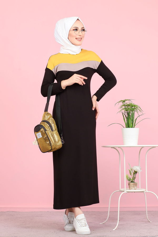 3081 GARNİLİ TUNİK Sarı - 3081 Sarı