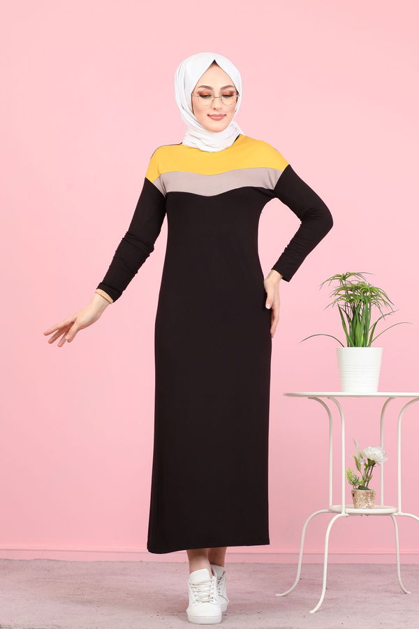 3081 GARNİLİ TUNİK Sarı - 3081 Sarı