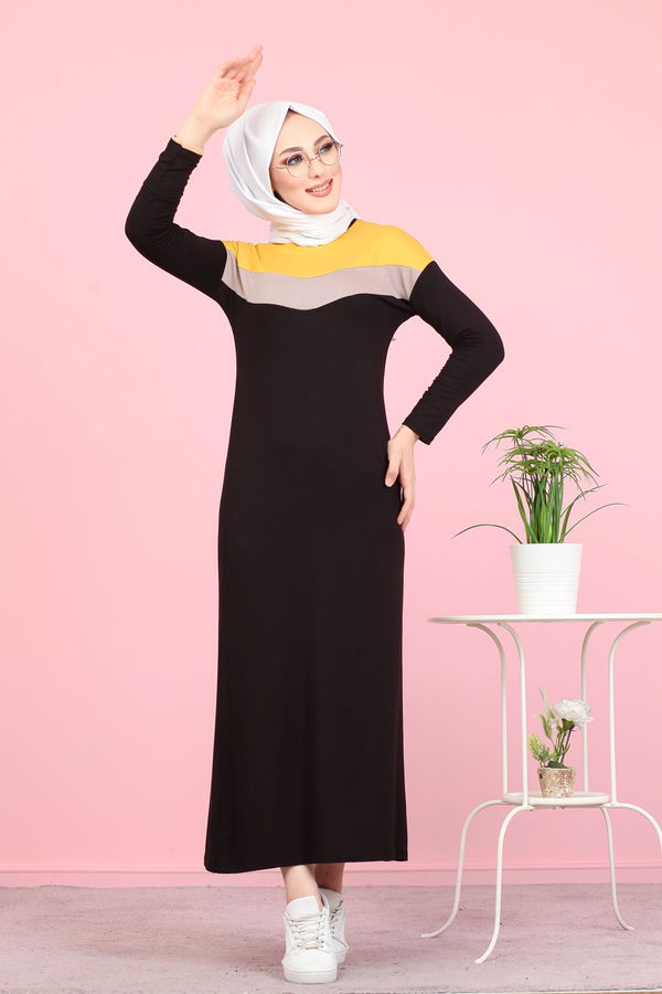 3081 GARNİLİ TUNİK Sarı - 3081 Sarı