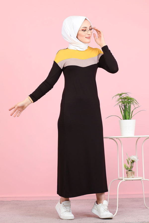 3081 GARNİLİ TUNİK Sarı - 3081 Sarı