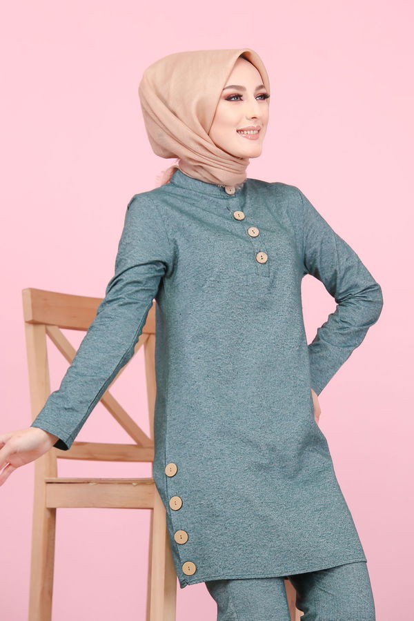 3014 Tunik Pantolon Yeşil - 3014