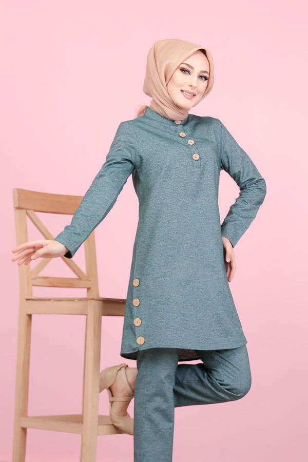 3014 Tunik Pantolon Yeşil - 3014
