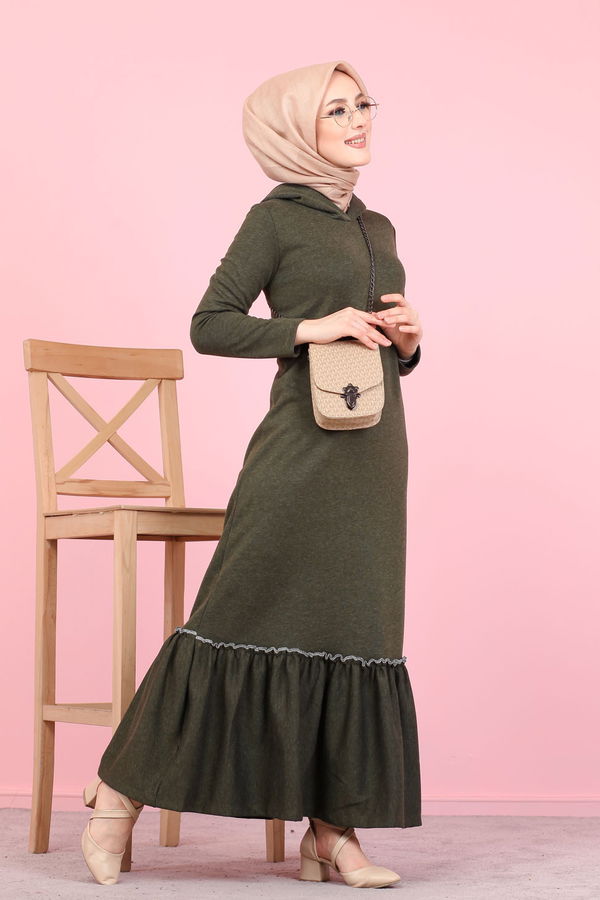 Elbise Siyah  Haki - 5159 HAKİ