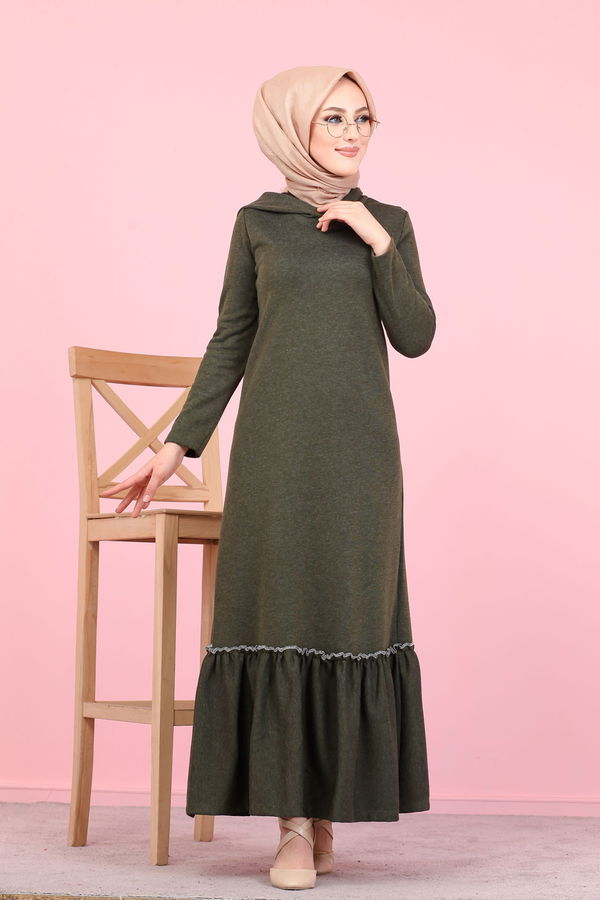 Elbise Siyah  Haki - 5159 HAKİ