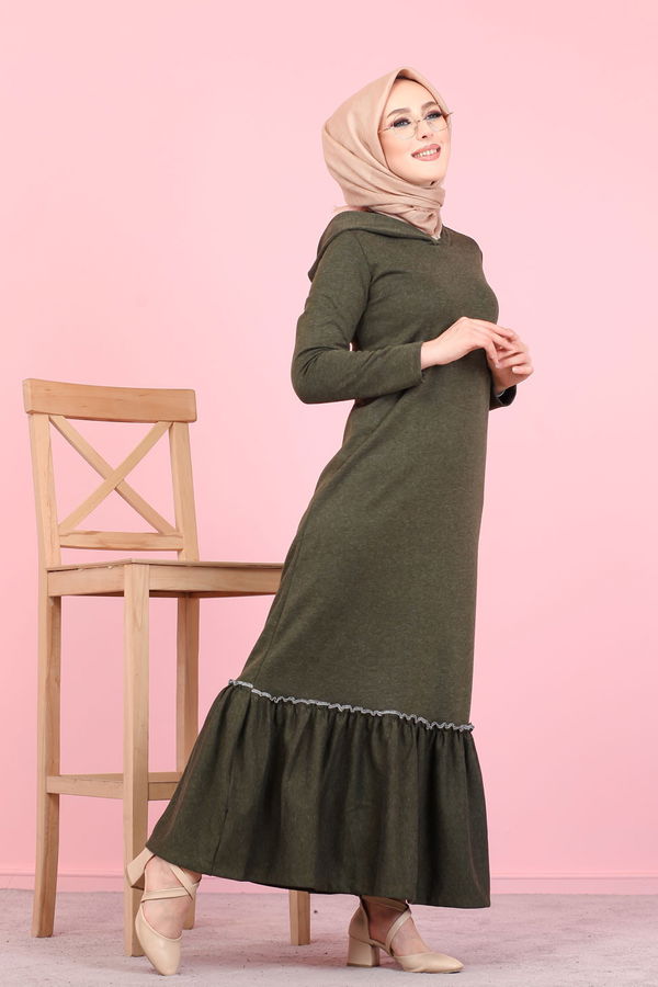 Elbise Siyah  Haki - 5159 HAKİ