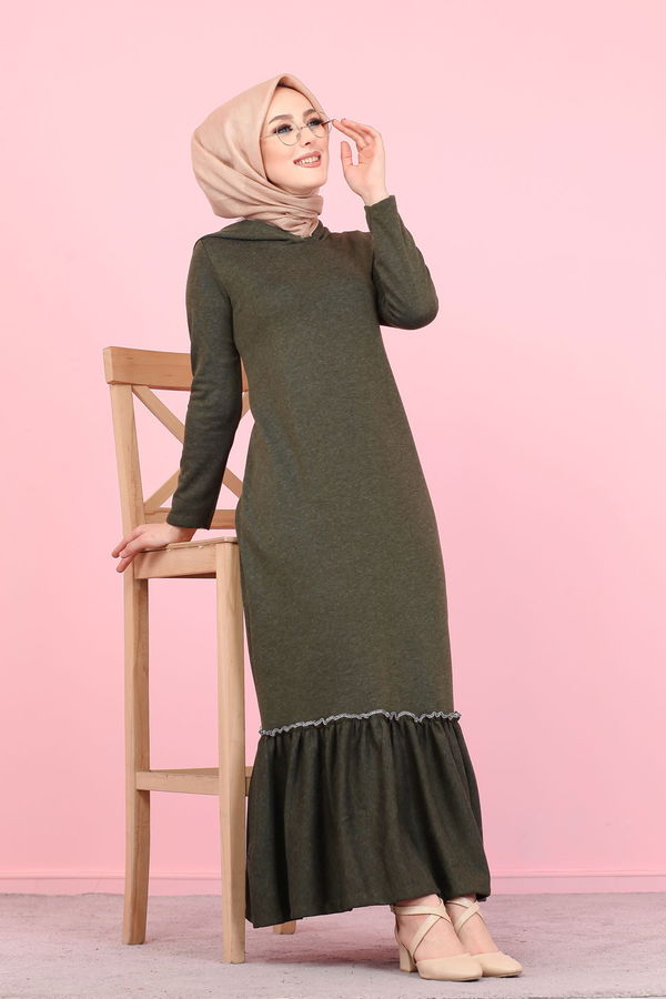 Elbise Siyah  Haki - 5159 HAKİ