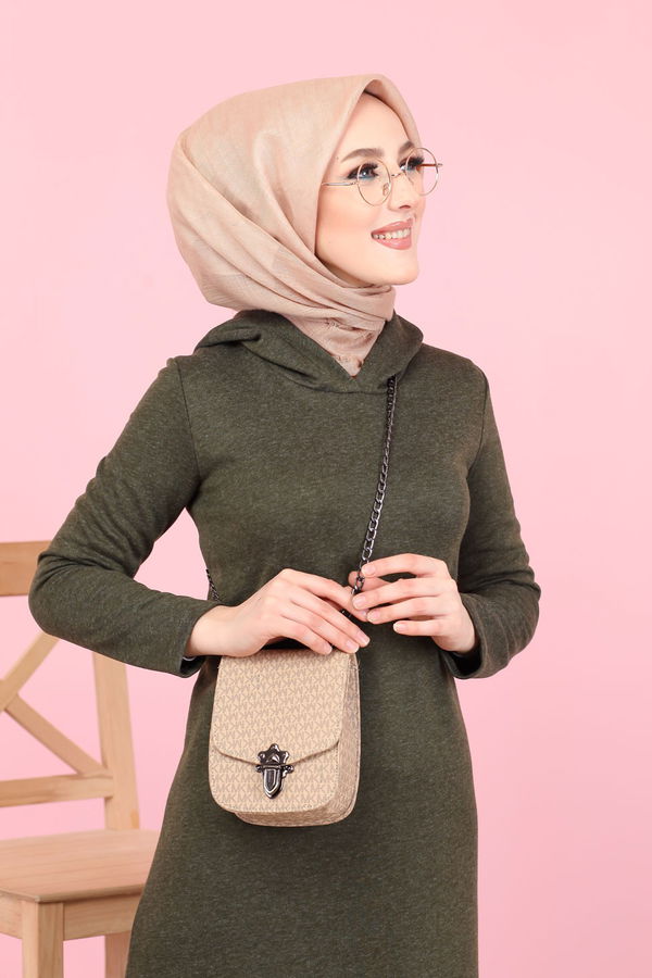 Elbise Siyah  Haki - 5159 HAKİ