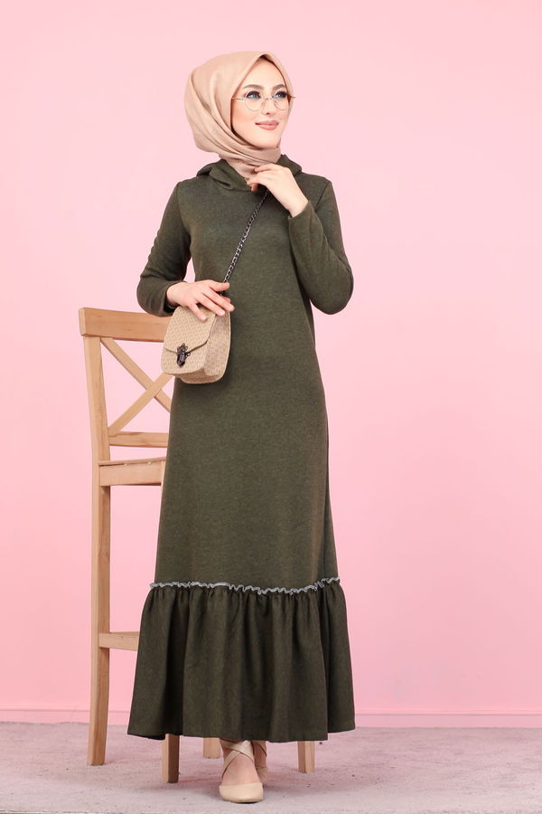 Elbise Siyah  Haki - 5159 HAKİ