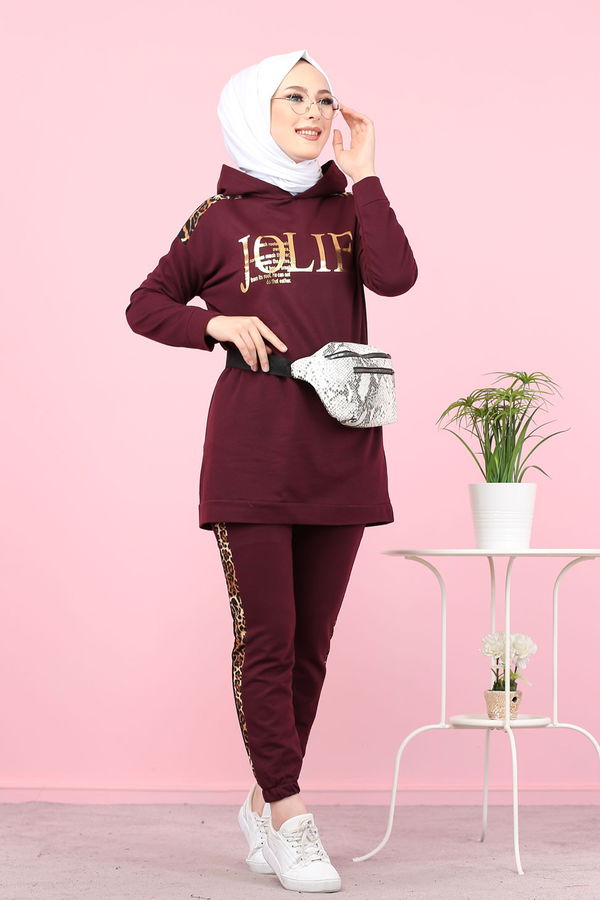 Tunık + Pantolon Mor - 8328 MOR