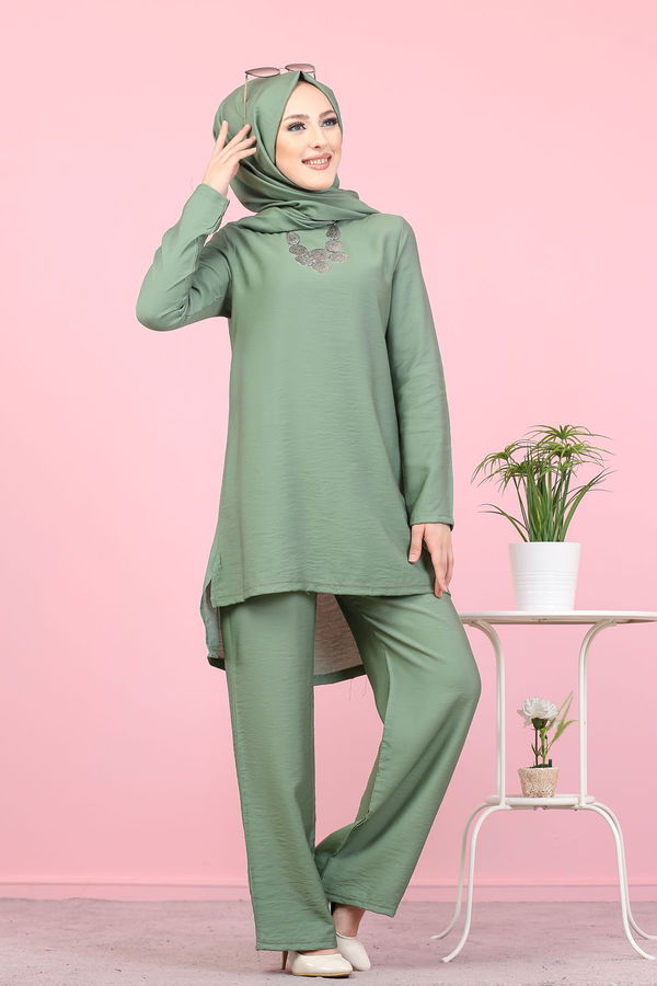3030 TUNIK PANTOLON ŞAL Haki - 3030 HAKİ