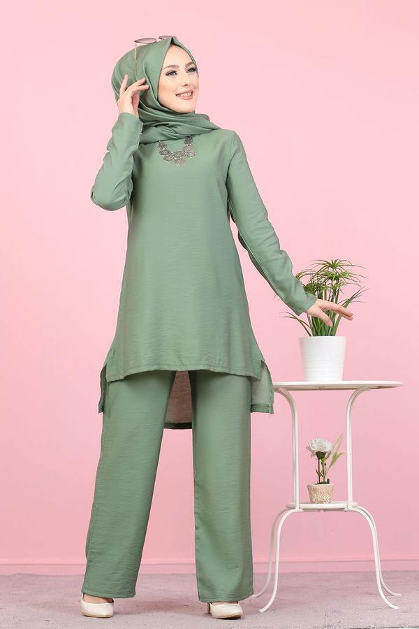 3030 TUNIK PANTOLON ŞAL Haki - 3030 HAKİ