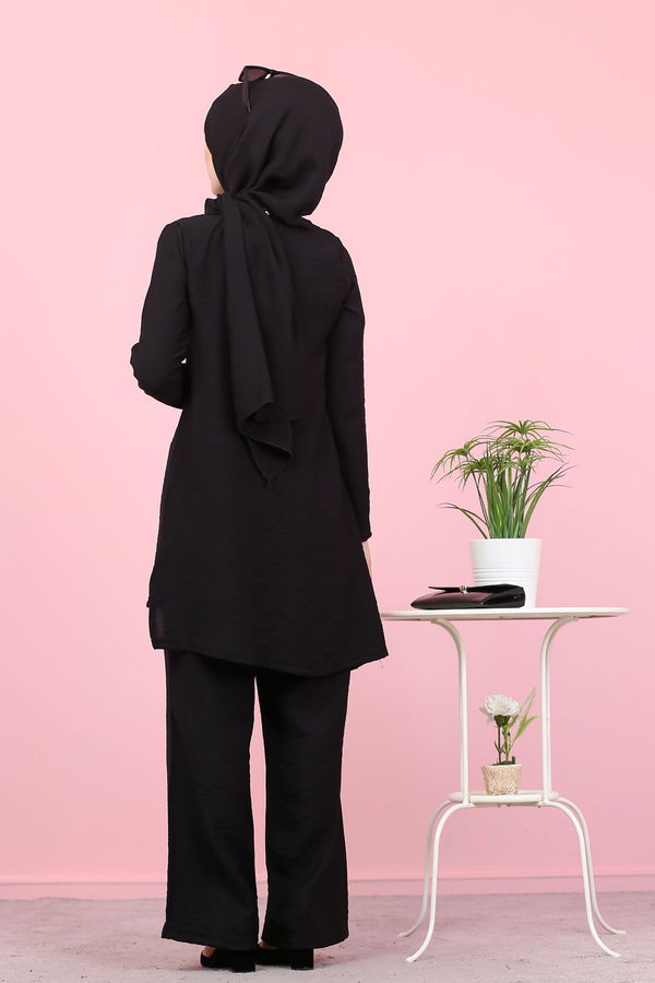 3030 TUNIK PANTOLON ŞAL Siyah - 3030