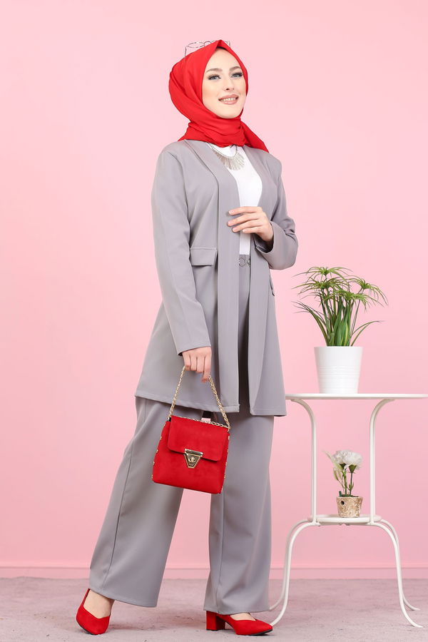 CEKET PANTOLON Gri - 8398