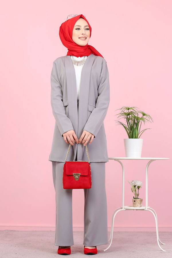 CEKET PANTOLON Gri - 8398