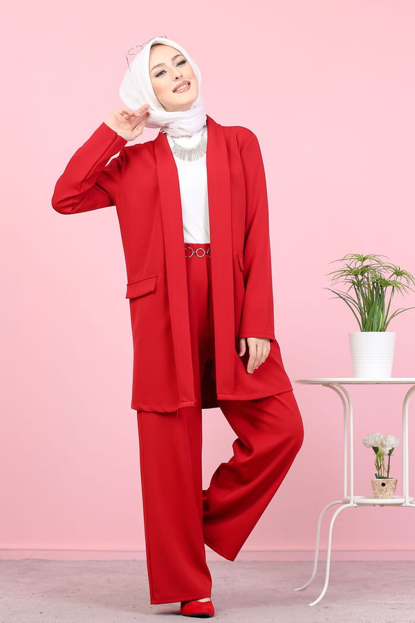 CEKET PANTOLON Kırmızı - 8398